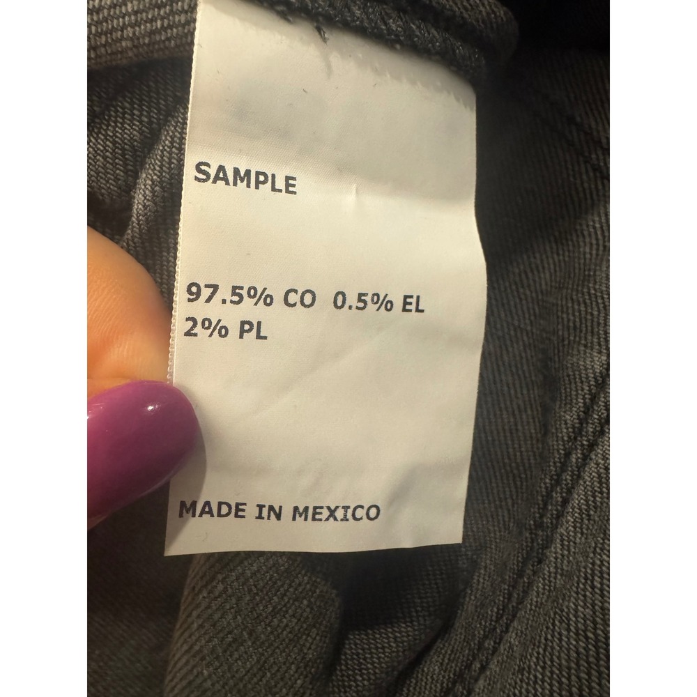 FRAME Le Pixie Crop Mini Boot Colorblock Jeans Silverwood Duo Grey Black Size 27 - Picture 9 of 9